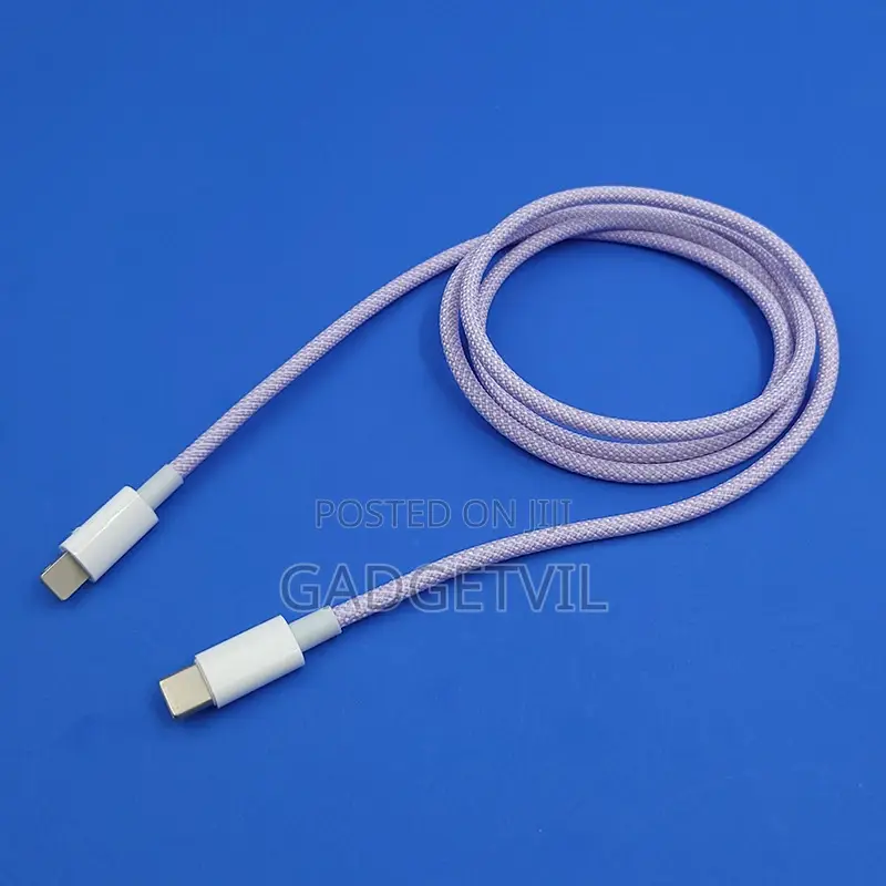 60w 1.5m Usb C To 8-pin Braided Data Cable For iPhone
