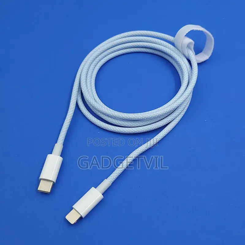 60w 1.5m Usb C To 8-pin Braided Data Cable For iPhone