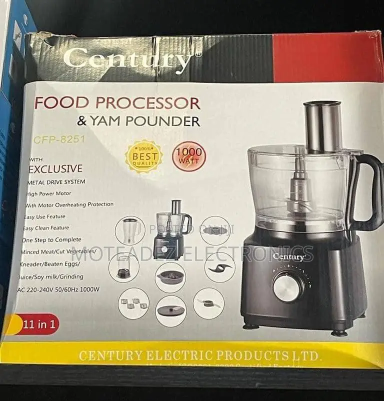 Century 1000w Yam Pounder and Multifunctional Food Processor