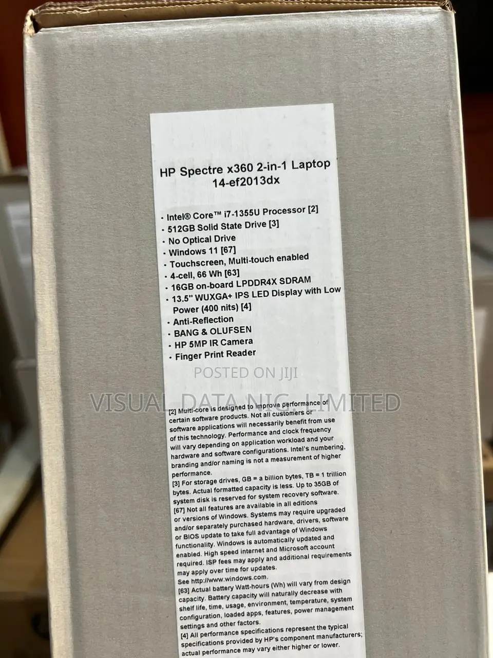 New Laptop HP Spectre X360 16GB Intel Core I7 SSD 512GB
