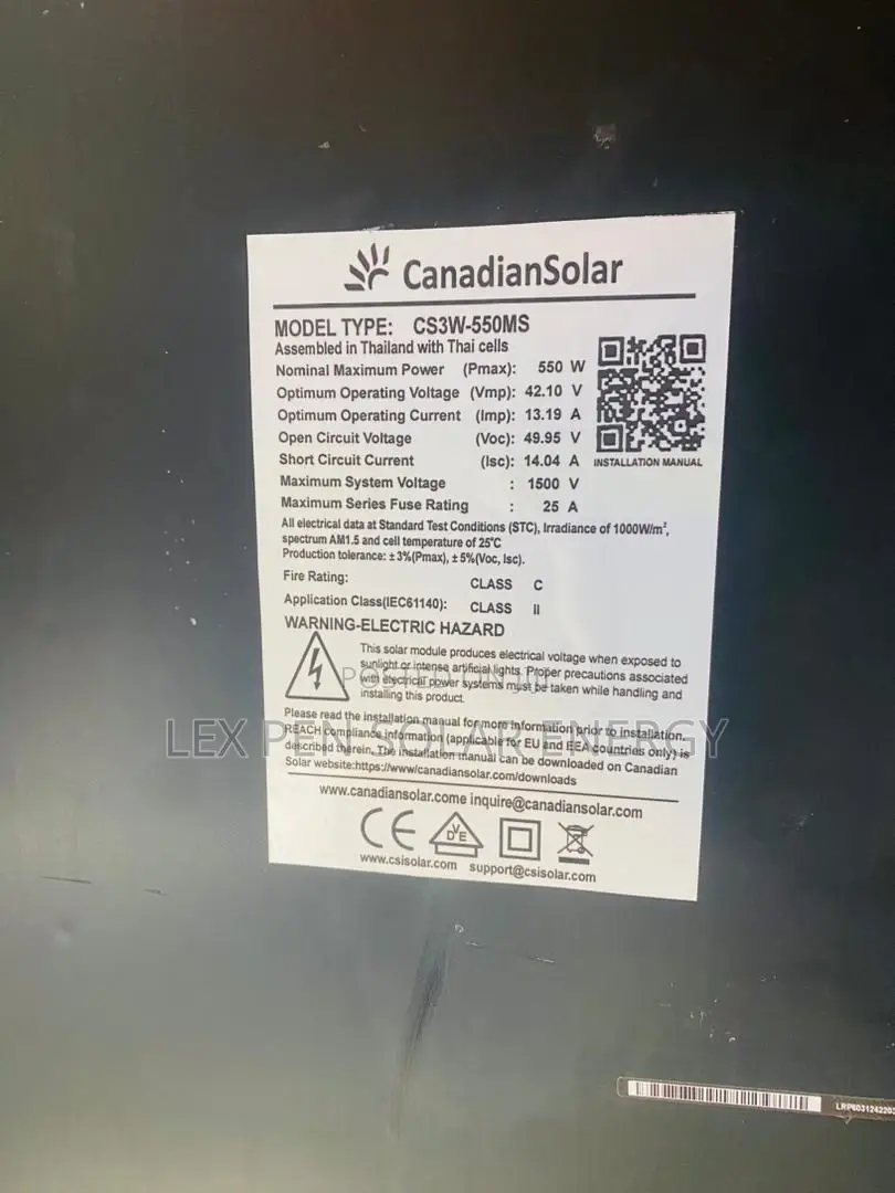 550watt Canadian Solar Panels Available With Good Price