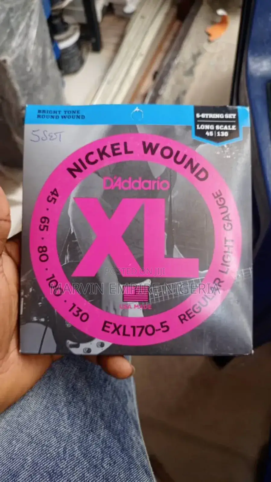 Daddario Exl170-5 5 Strings Nickel Woun Bass Guitar Original