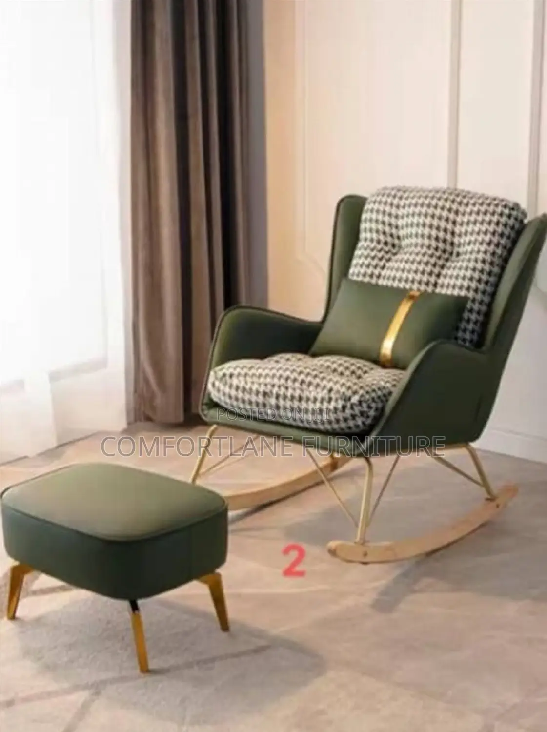 Comfortable Rocking Chair With Footrest