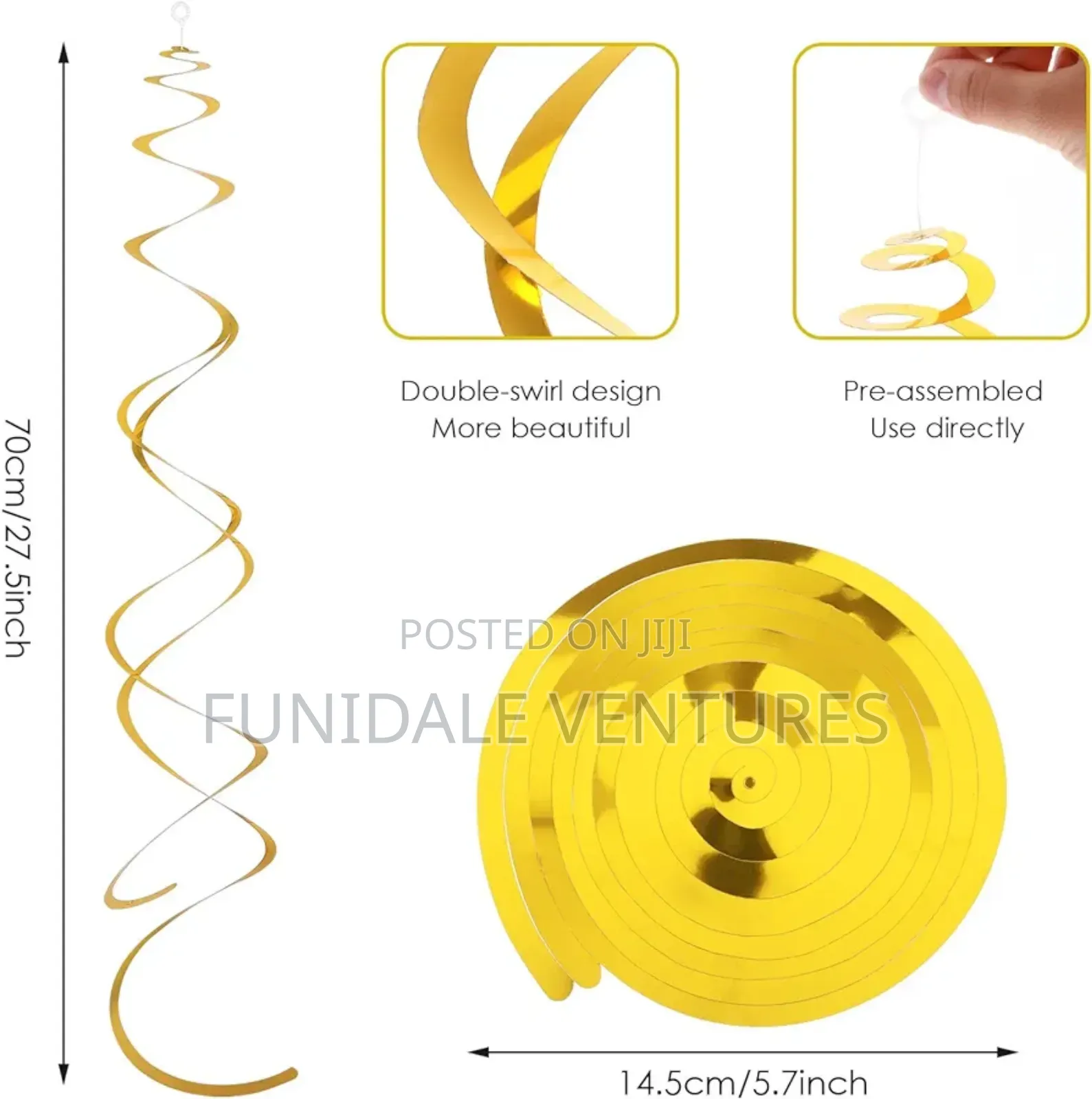 30 Pack Hanging Swirls Decoration