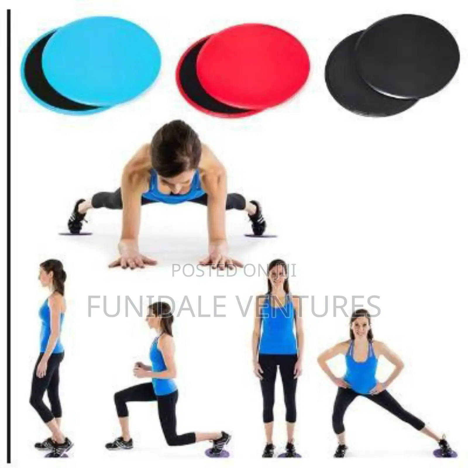 Black Iron Core Fitness Sliders