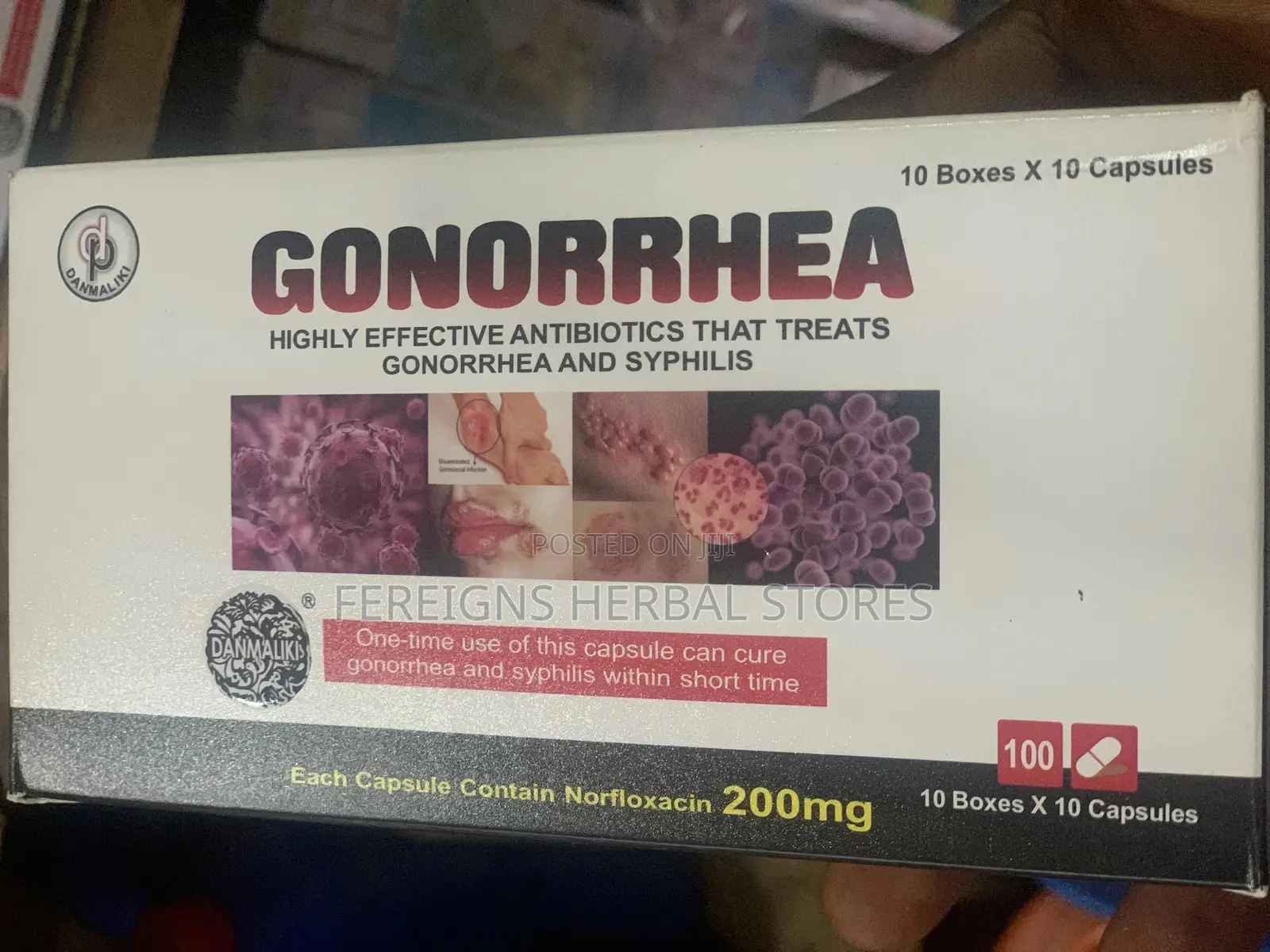 GONORHEA Original Cure for GONORHEA and Syphilis 100capsules