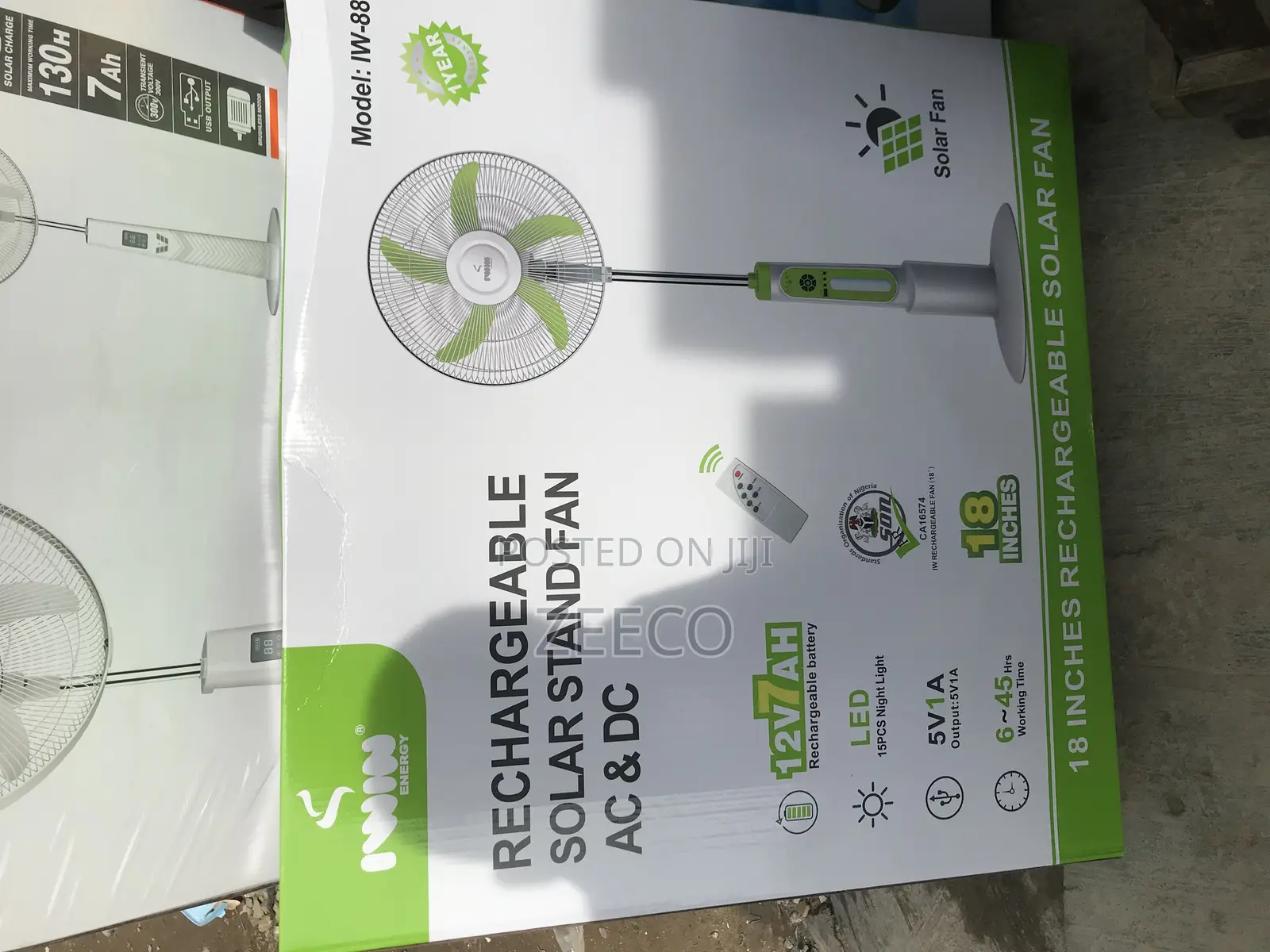 18” Recharging Standing Fan