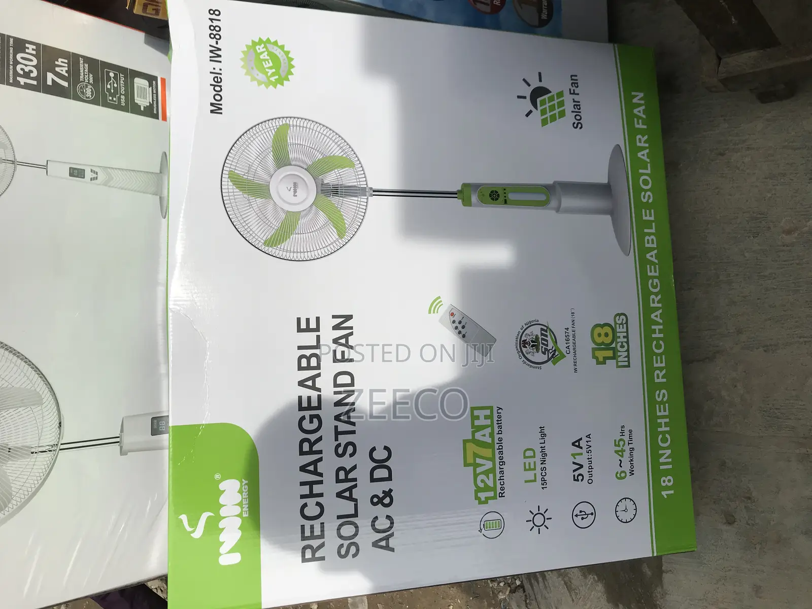 18” Recharging Standing Fan