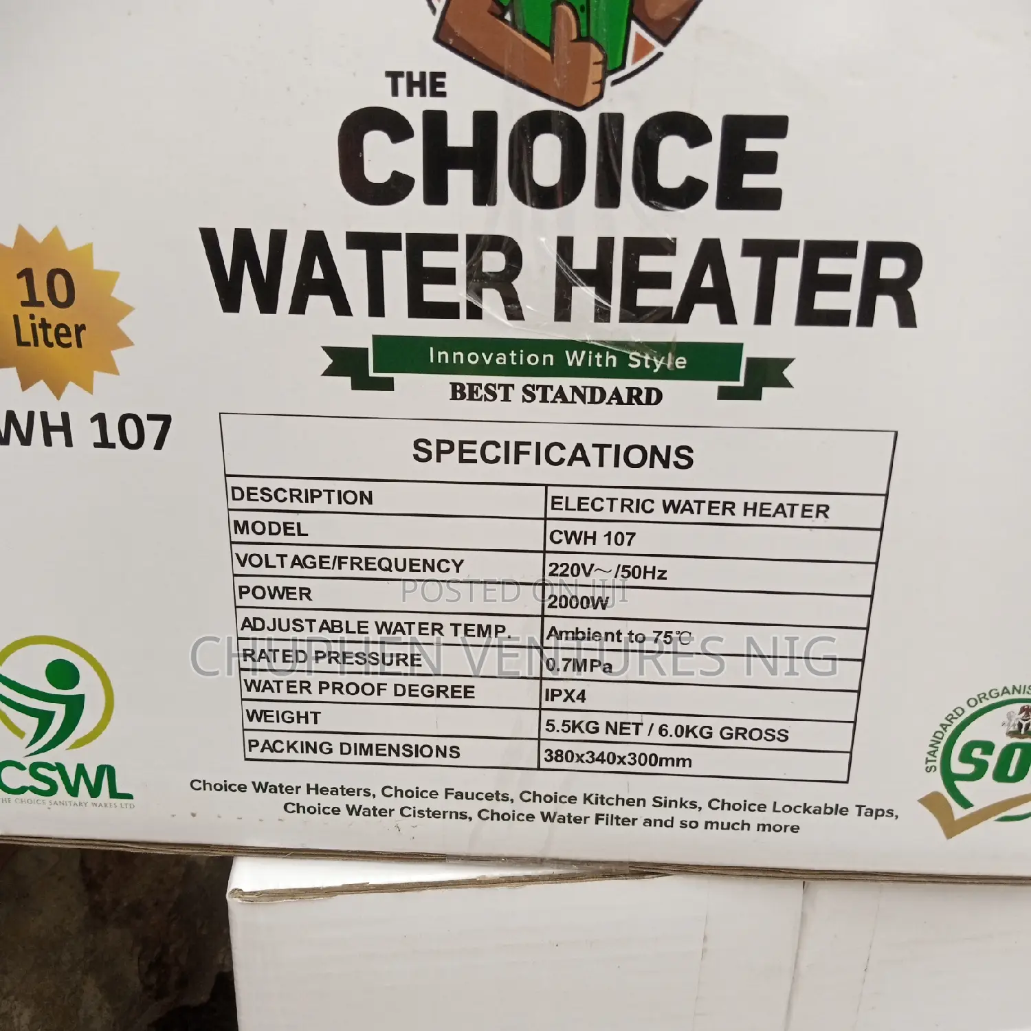 10 Liter Water Heater