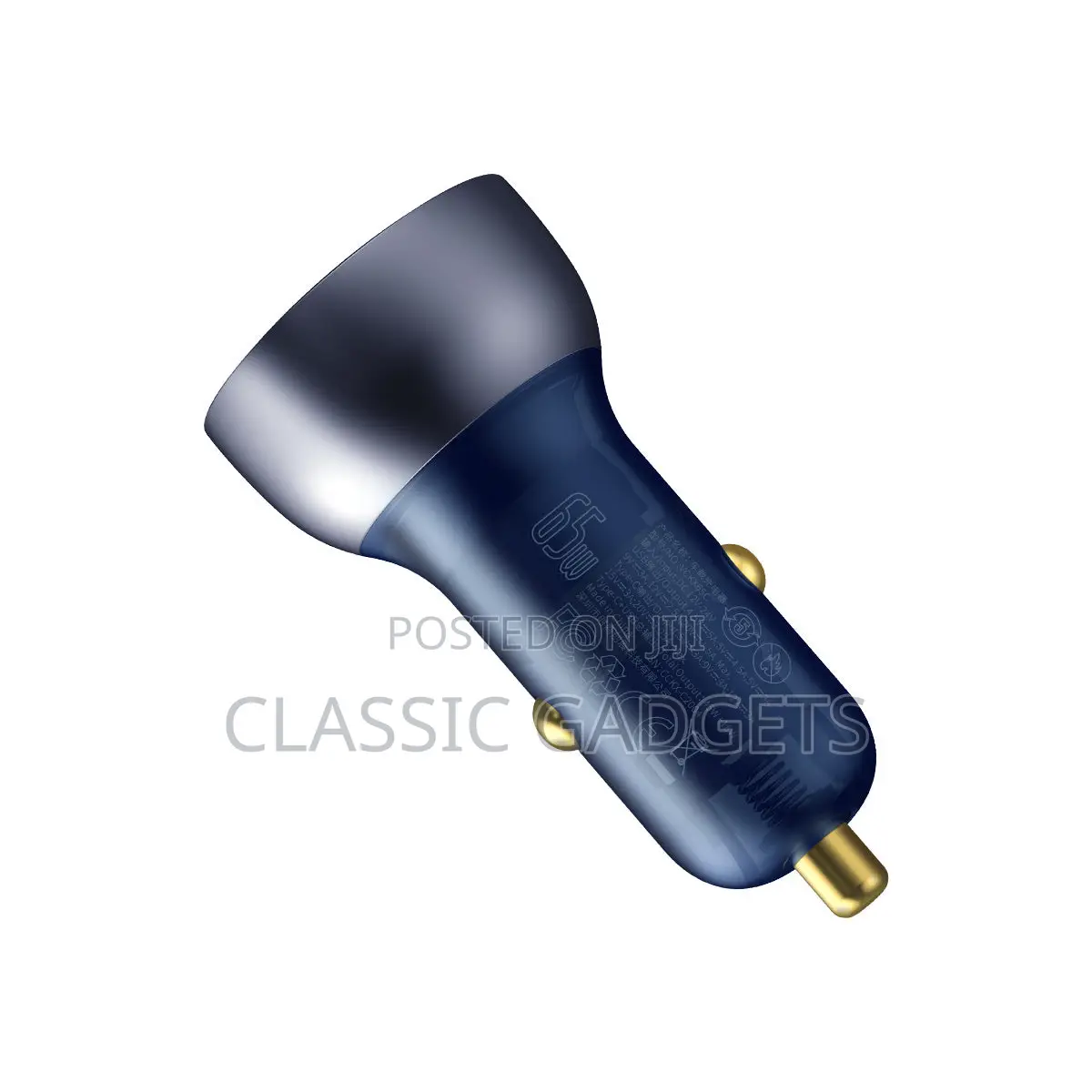 Baseus Digital Display USB-A+USB-C Car Charger 65W