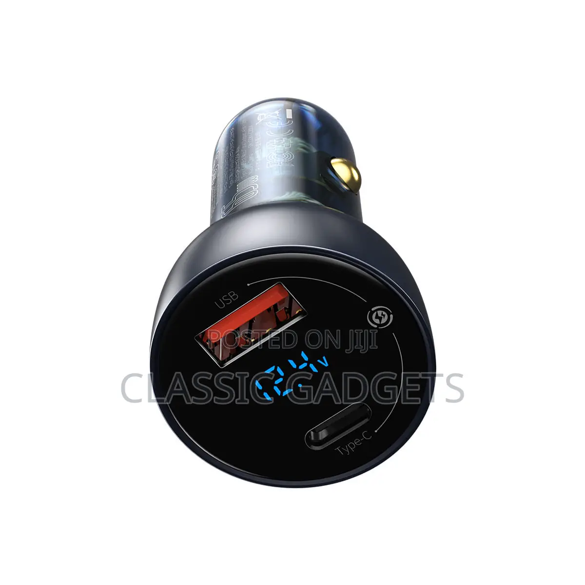 Baseus Digital Display USB-A+USB-C Car Charger 65W