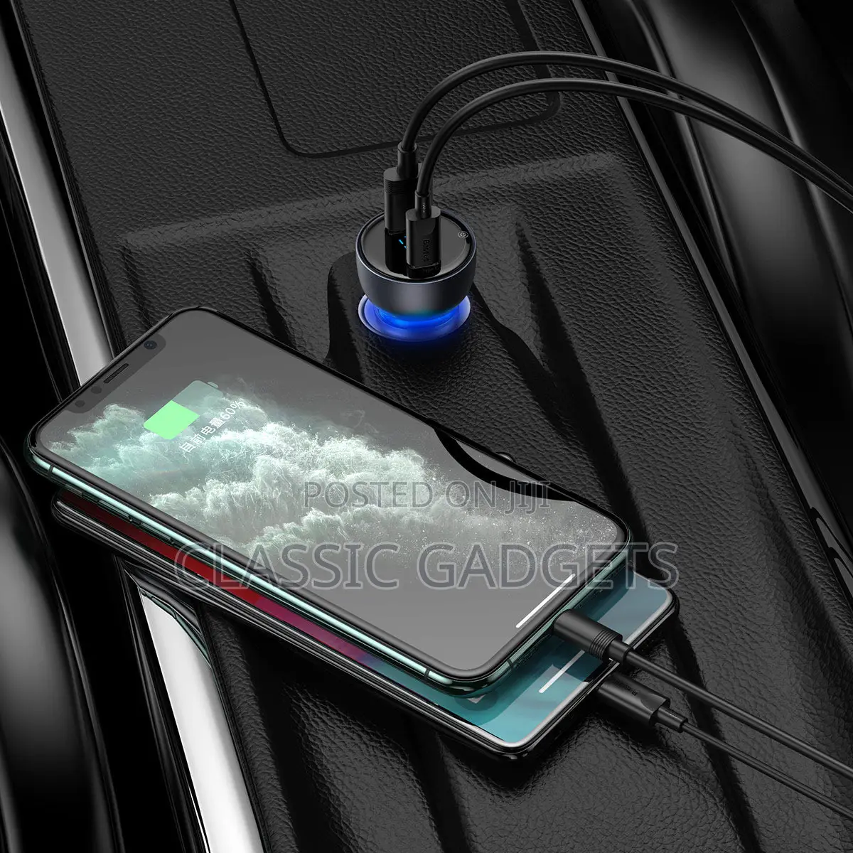 Baseus Digital Display USB-A+USB-C Car Charger 65W
