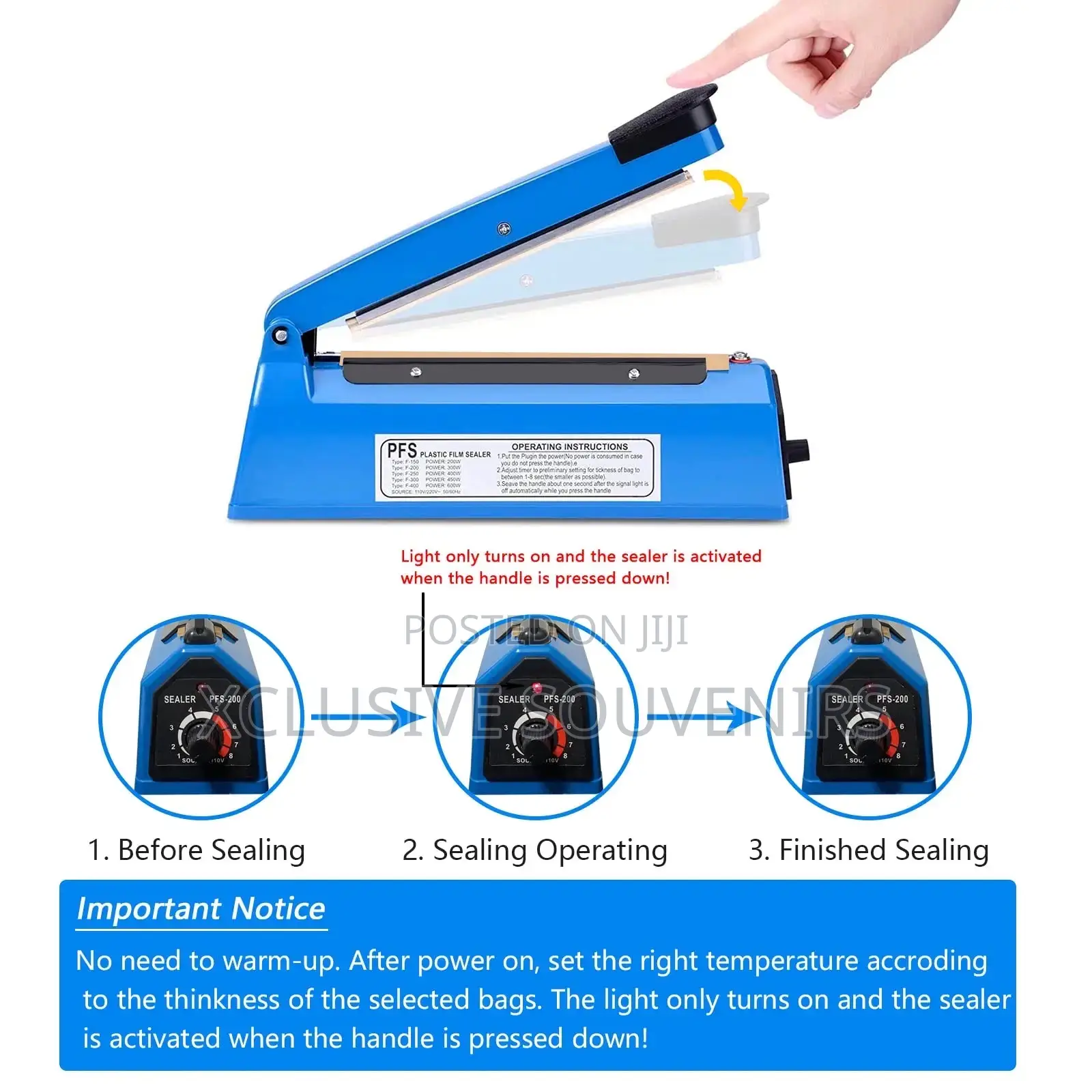 200mm Impulse Heat Sealer Manual Bags Sealer