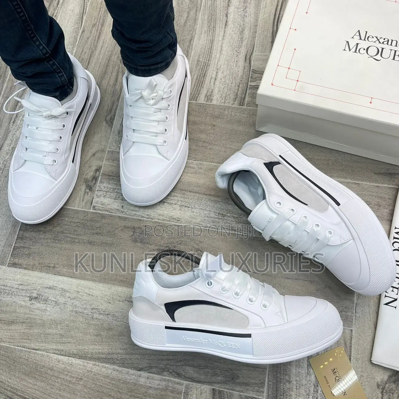Original Alexander Mcqueen Canvas Deck Plimsoll Sneakers