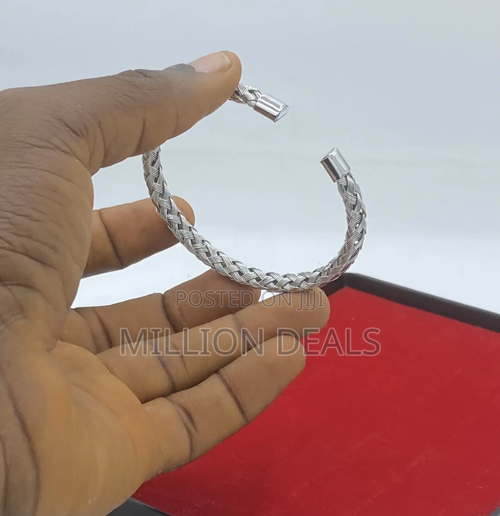 Steel Stylish Luxe Men’S Link Bracelet Silver