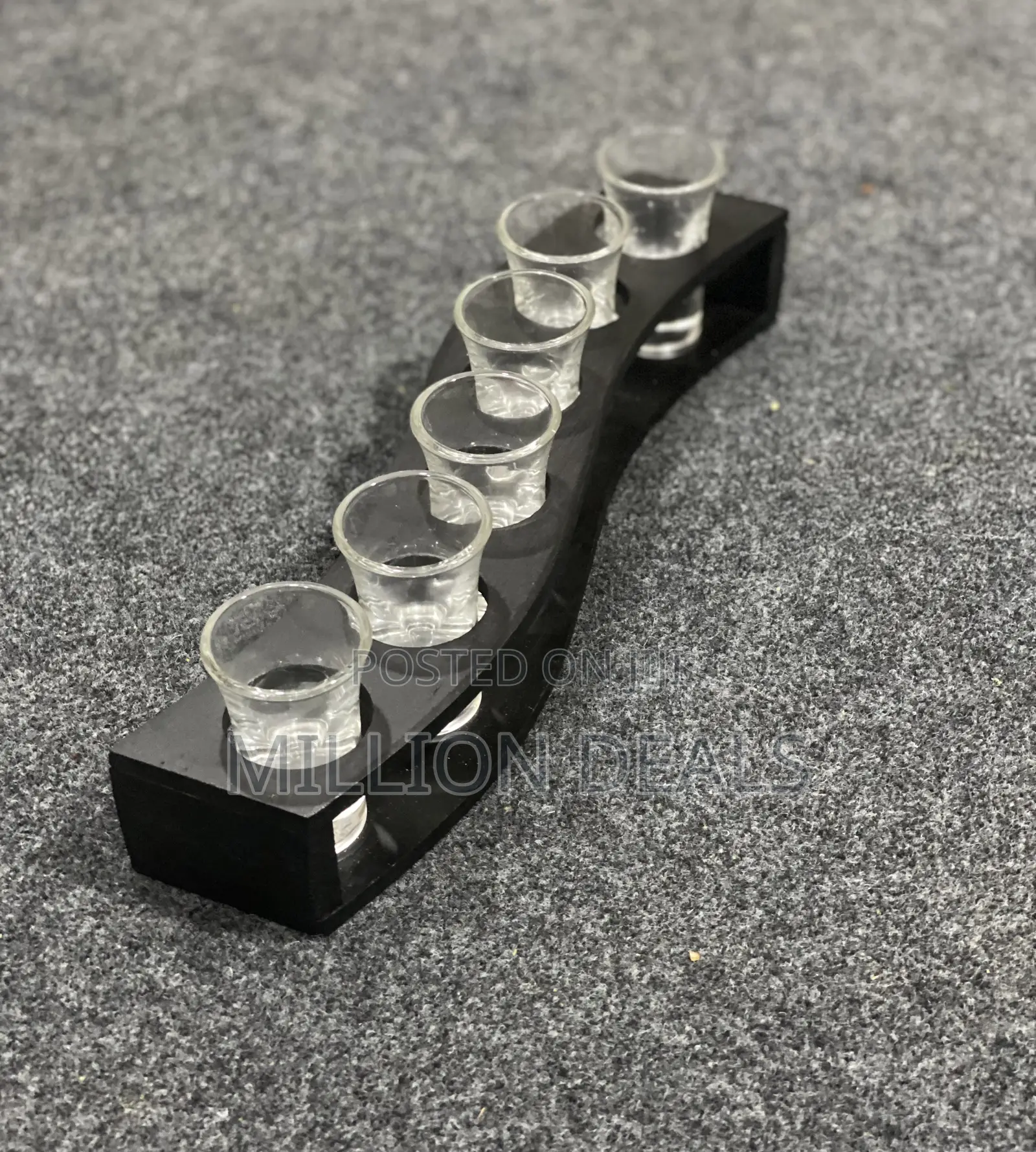 Wooden Cool Holder Tequila Shot With Glasses