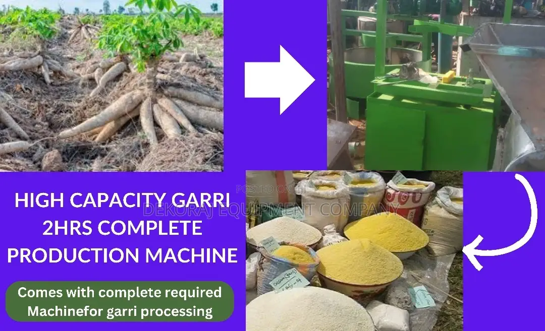 Garri Machine With Warranty: Maximize Production(200kg/Hr)