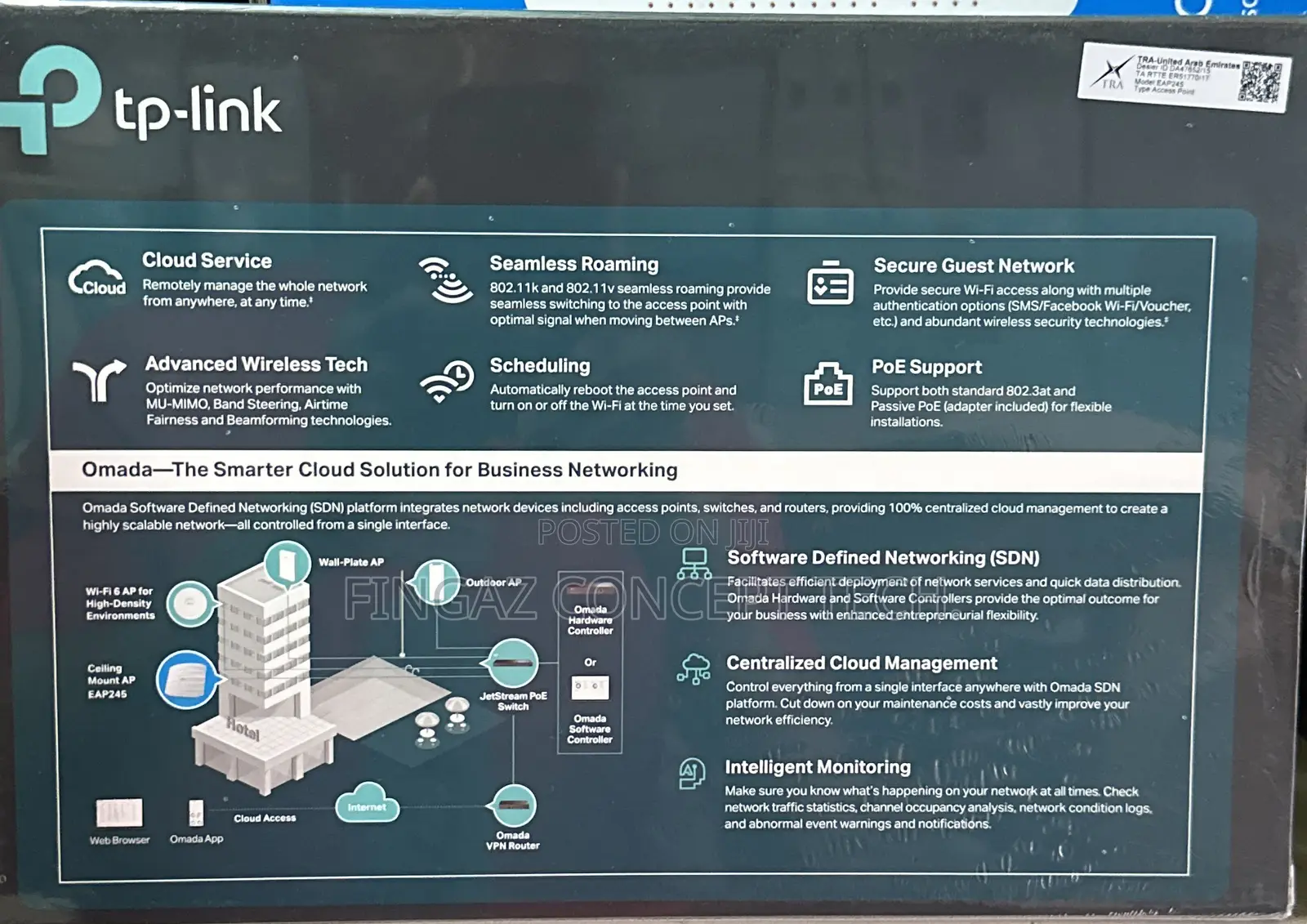 Tp-Link Eap245 Ac1750 Wireless Dualband Gigabit Ceilin Mount