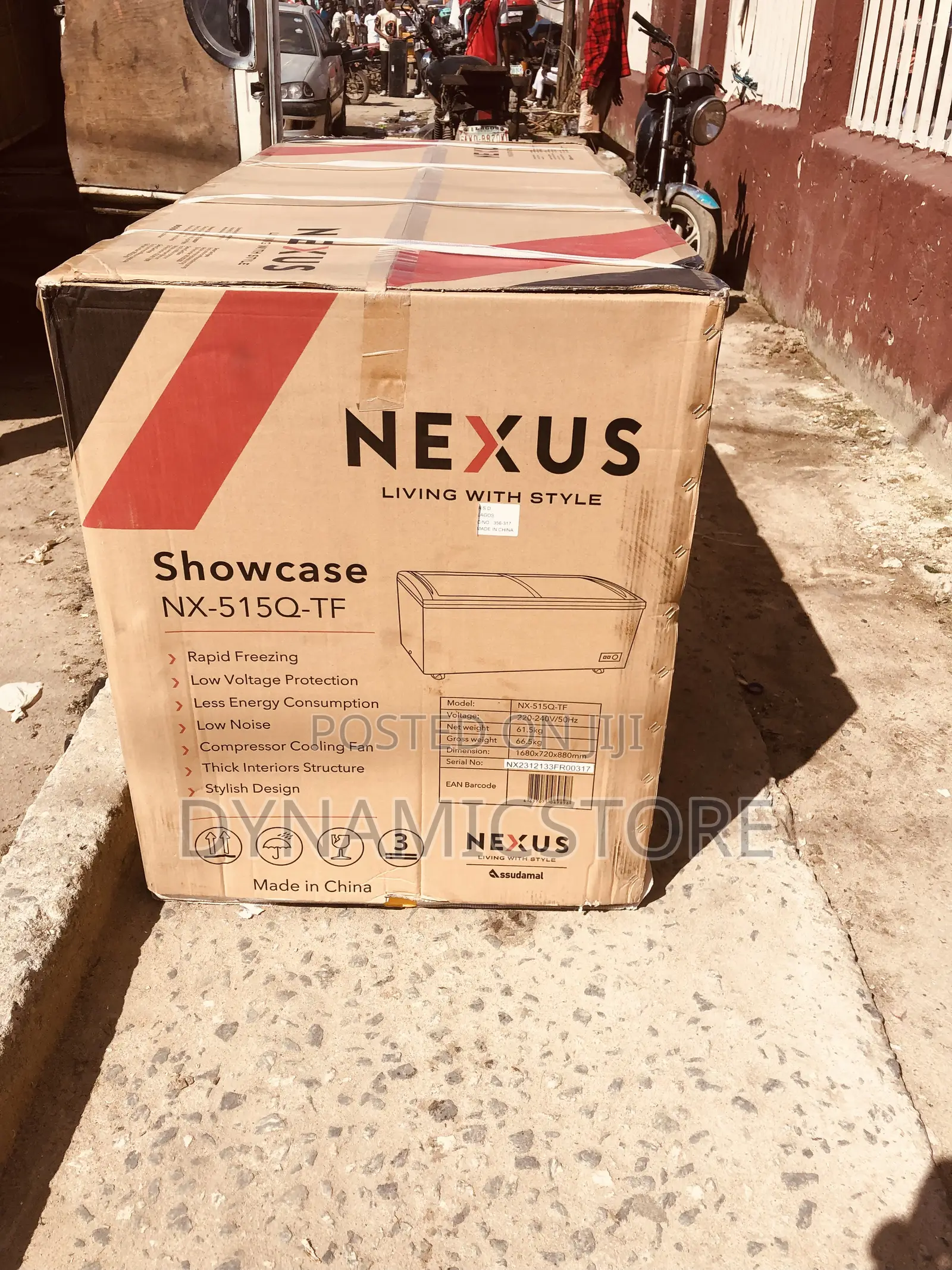 Nexus Showcase Freezer Double Door 516l