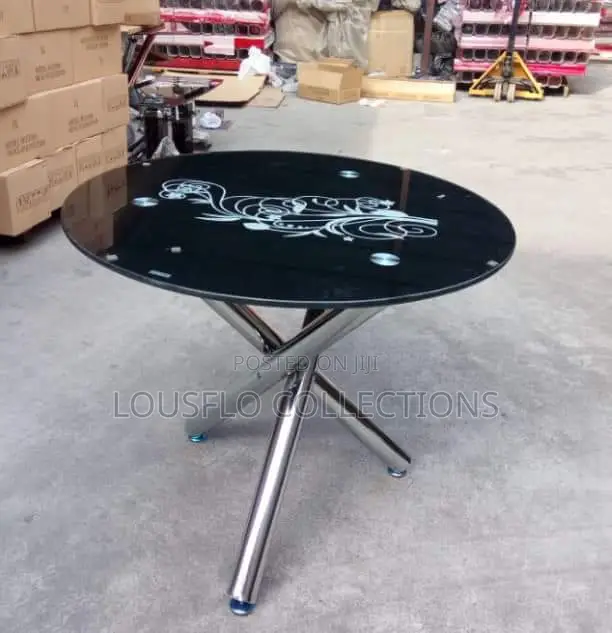 4 Seater Square and Round Glass Dinning