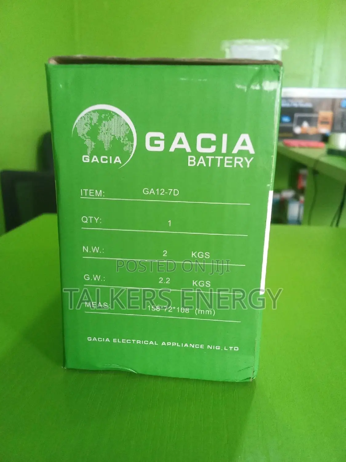 Gacia 12v 7ah Deep Cycle Battery