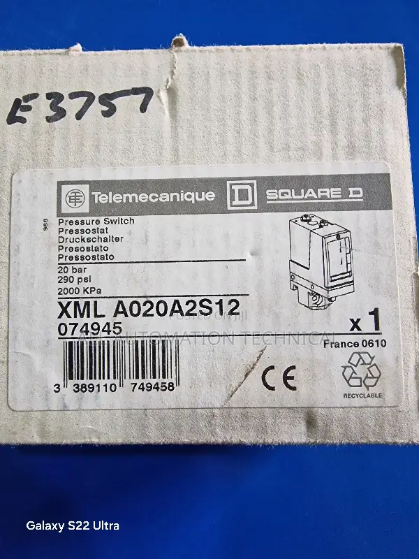 Pressure Switch 074945 XML-A020A2S12 Telemecanique 20bar