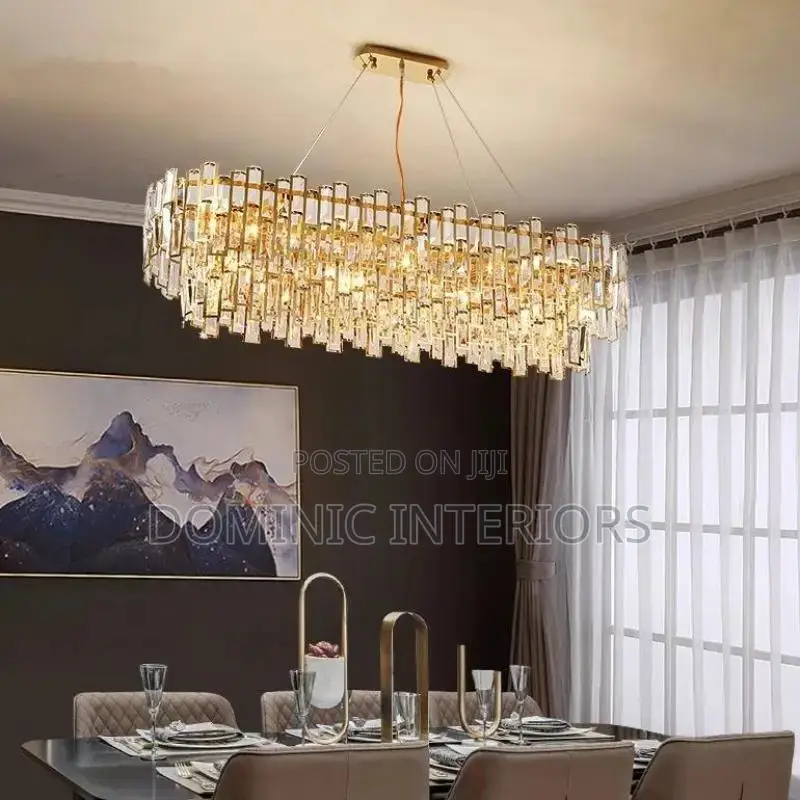 Plate Gold Steel Led Pendant Lamp /800mm