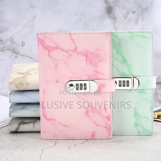 A5 Marble Hardcover Notebook With Code Lock