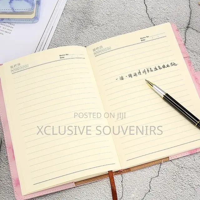 A5 Marble Hardcover Notebook With Code Lock
