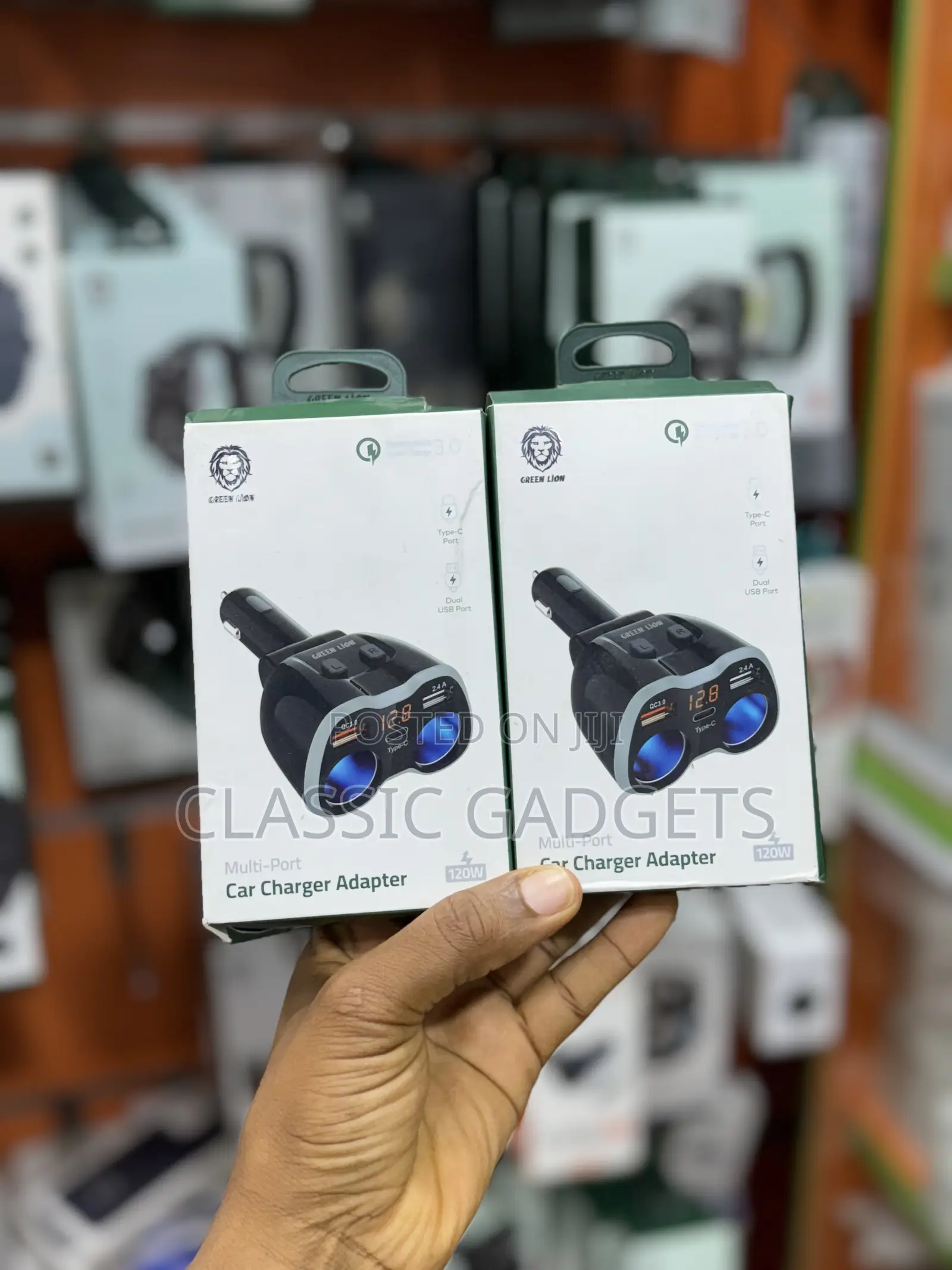 Green Lion Multi-Port 120w Car Charger Adapter