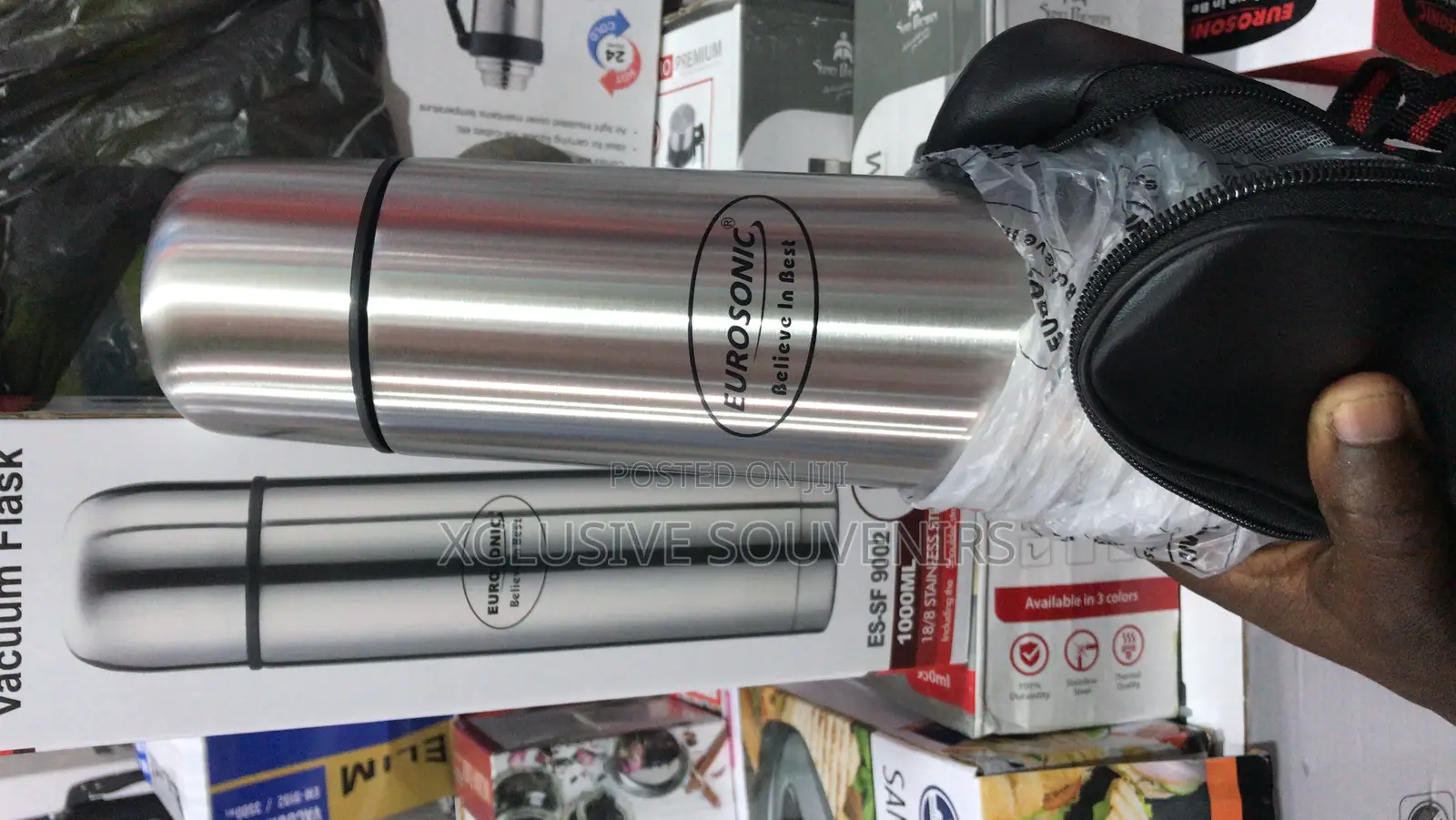 1000ML Double Wall Vacuum Stainless Steel Flask With Bag