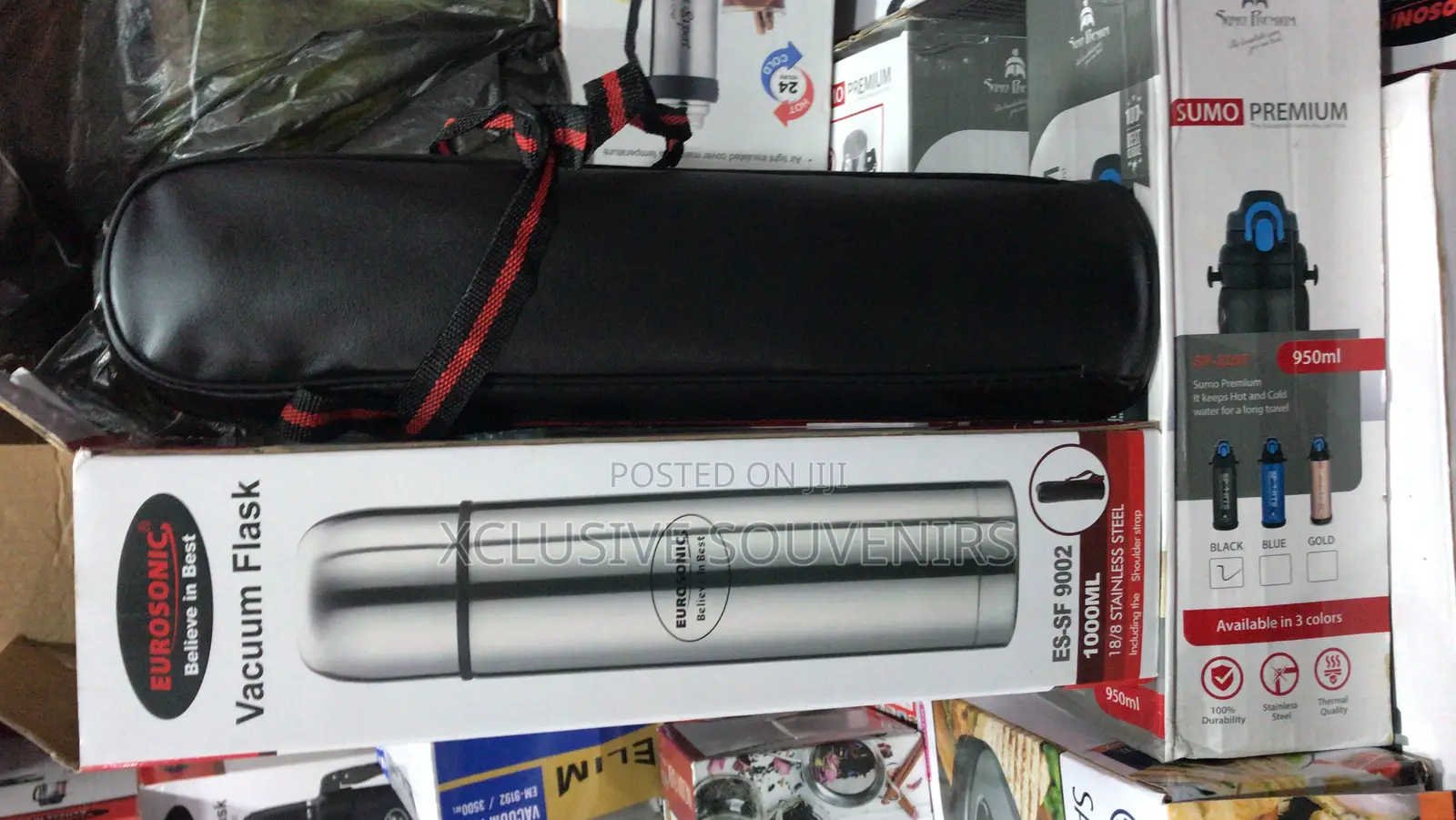1000ML Double Wall Vacuum Stainless Steel Flask With Bag