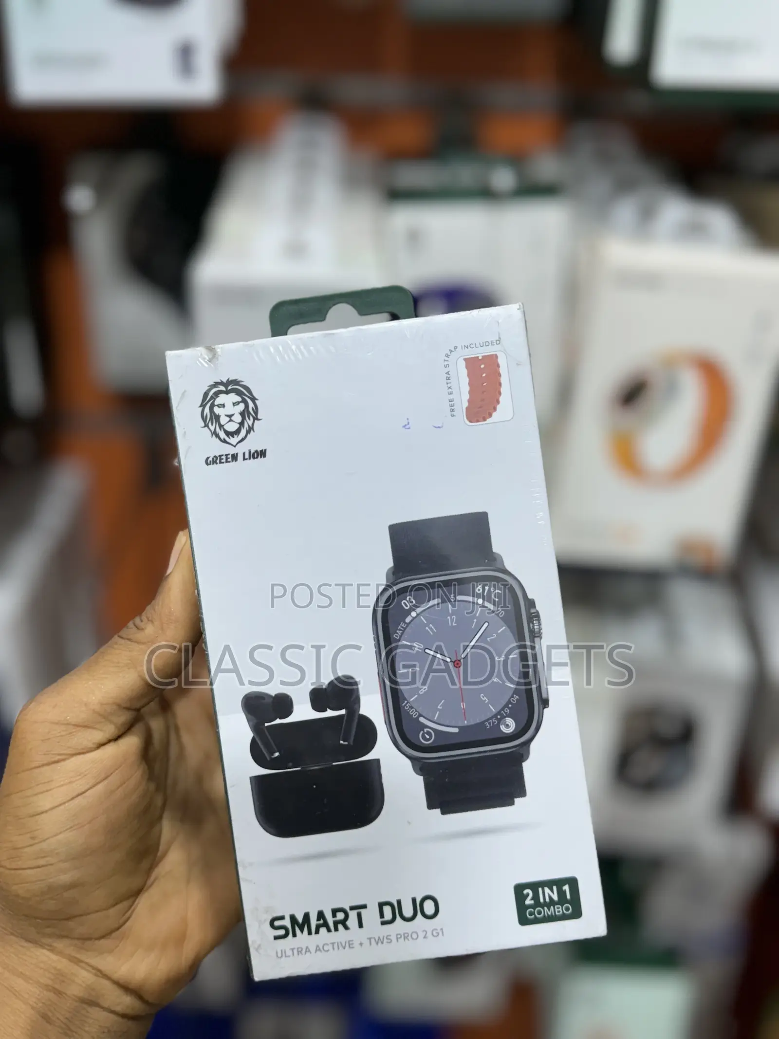 2 Green Lion in 1 Smart Watch Duo Ultra +TWS Pro 2 Combo