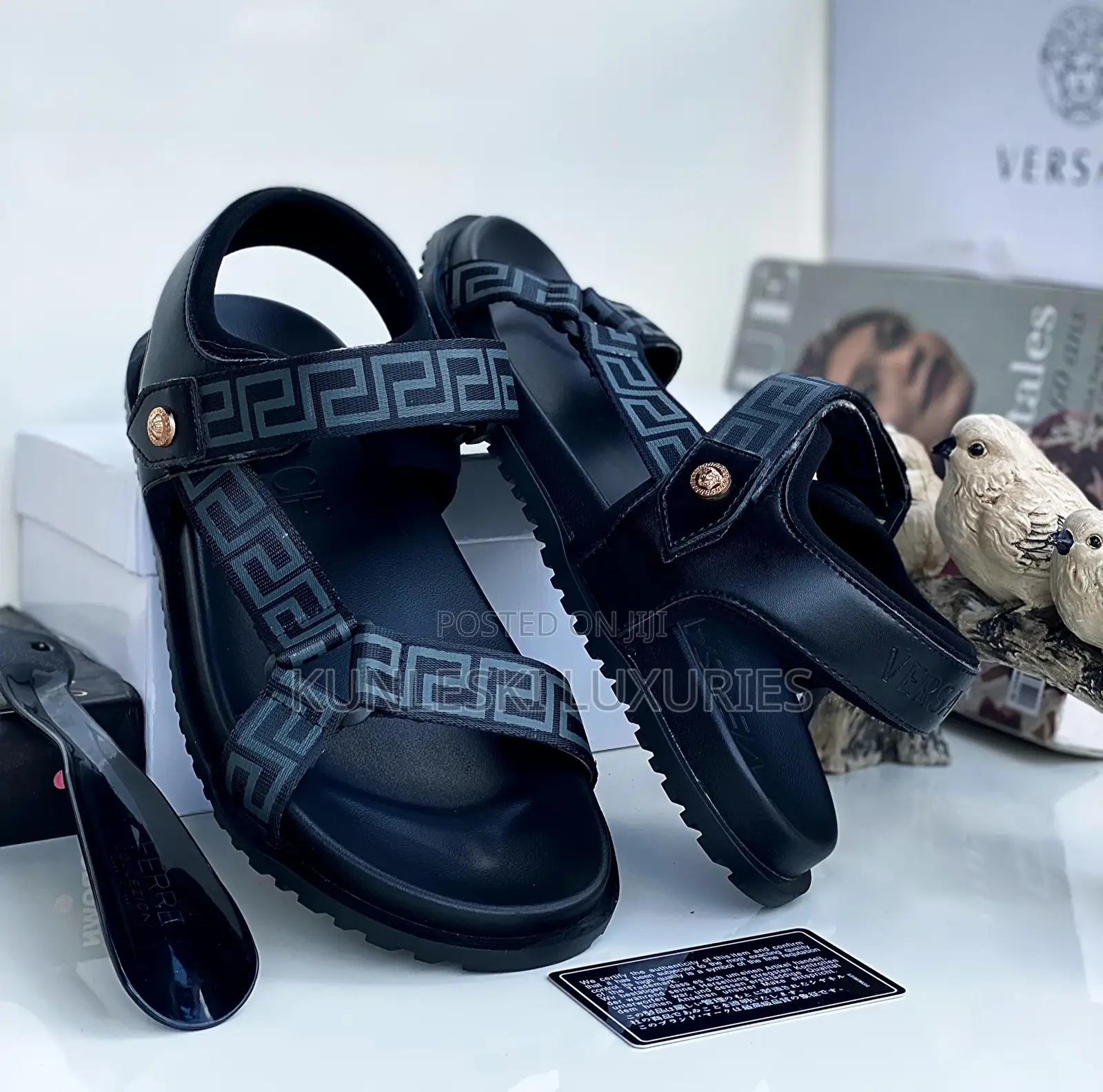Original Versace Leather Sandals for Men