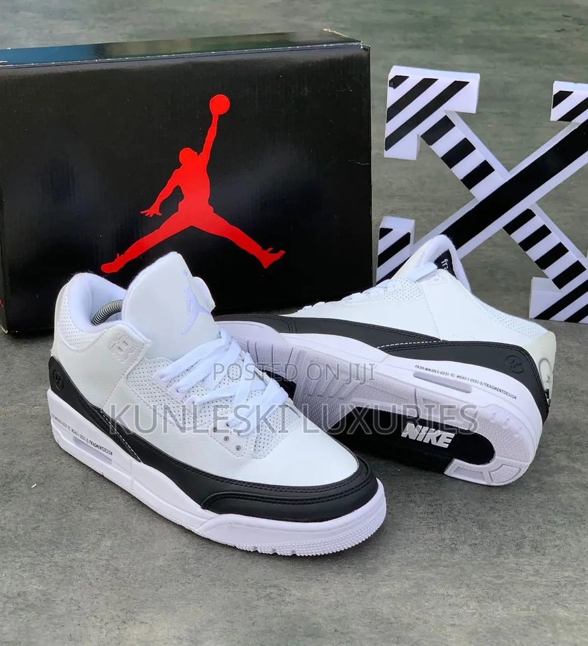 Original Air Jordan 3 Retro Fragment Design Sneakers