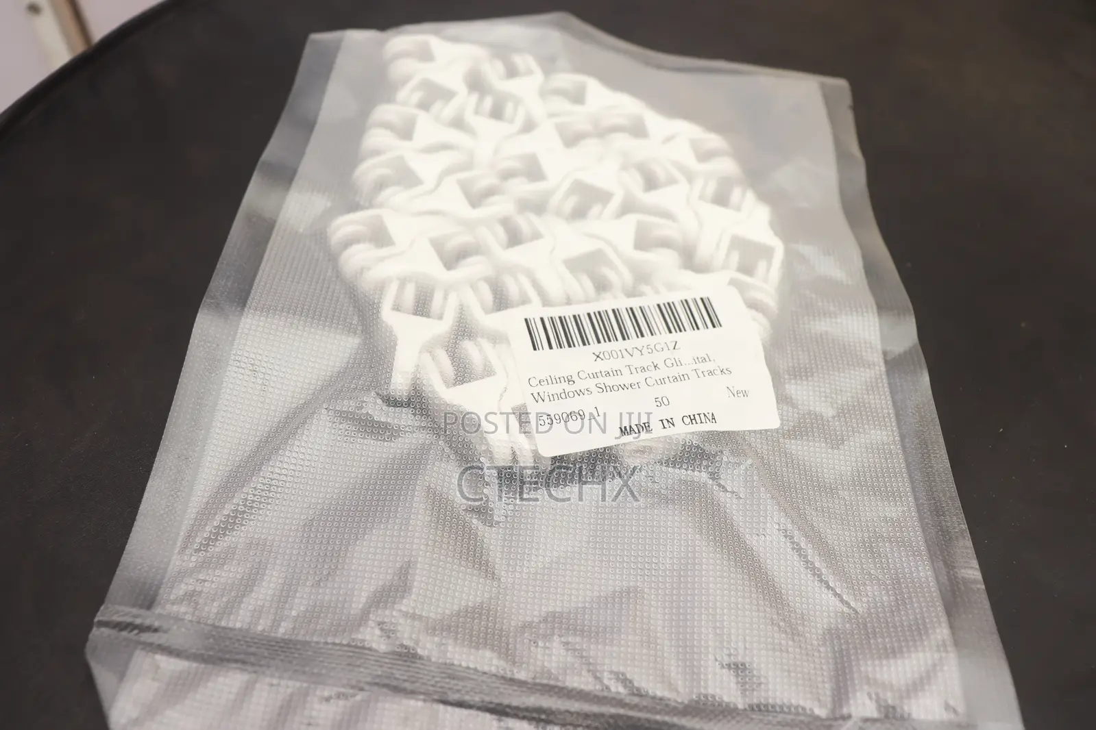 50 PCS Plastic White Curtain Track Glider Hooks