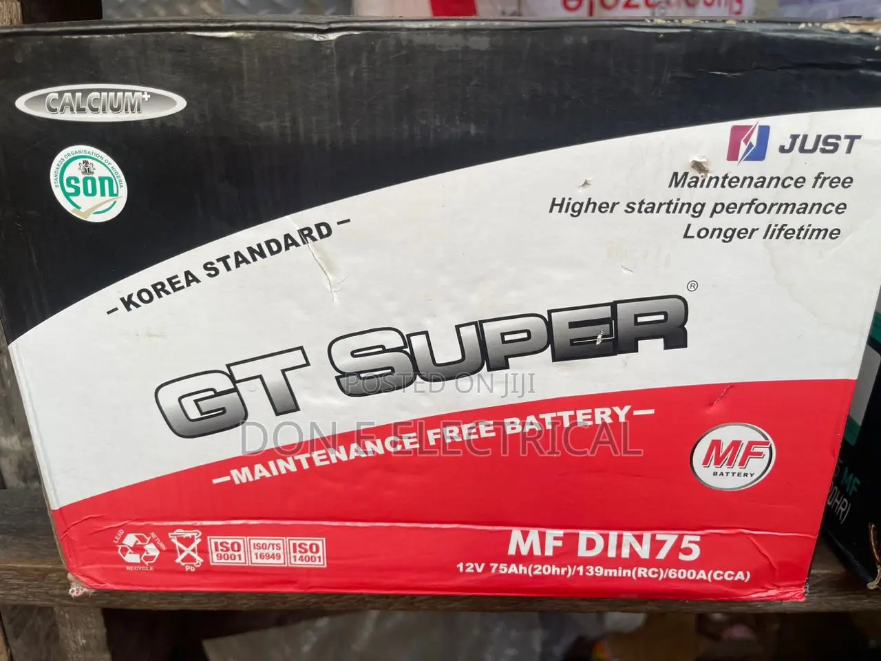 Gt Super Korea Battery 12v75ah Original