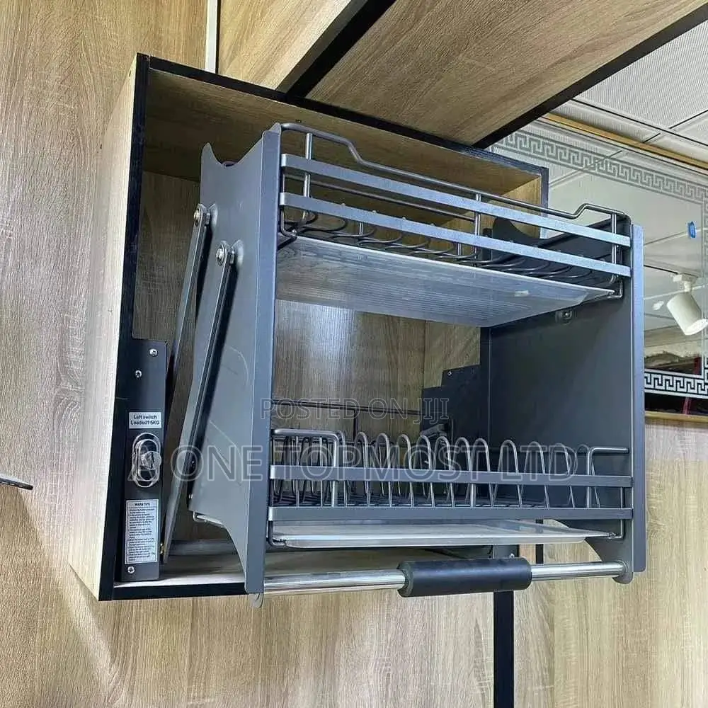 Kitchen Pull Down Plate Rack (60cm)