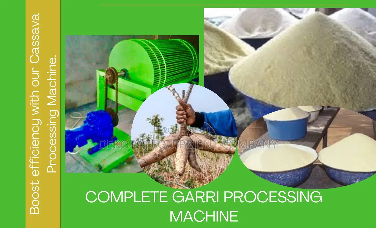 Maximize Output of 200kg/Hr Garri Processing Fast Machine