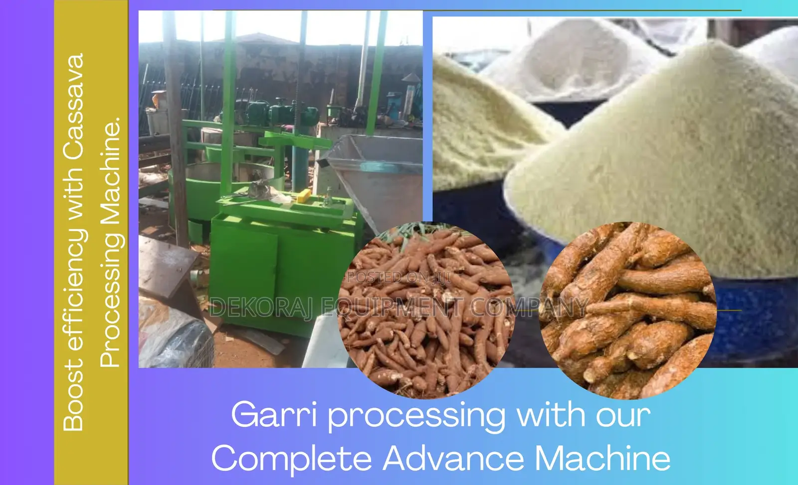 200kg/Hr Complete Garri Machine With High Output 60bags/Day