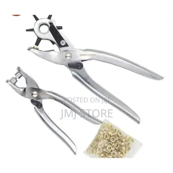 Silver Multi-Function Metal Leather Belt Hole Punch Tool