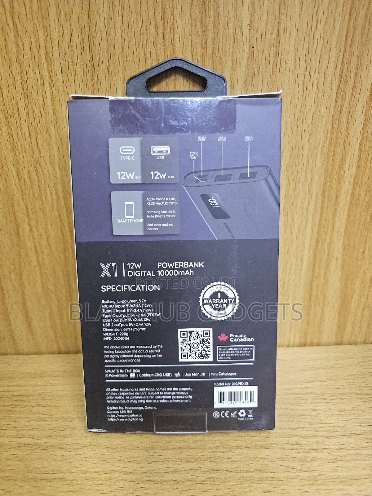 Digifon X1 Power Bank 10000mah