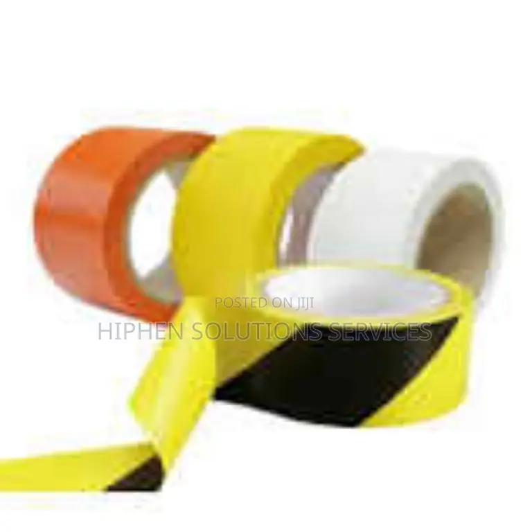 Yellow/Black PVC Floor Lane Line Marking Tape