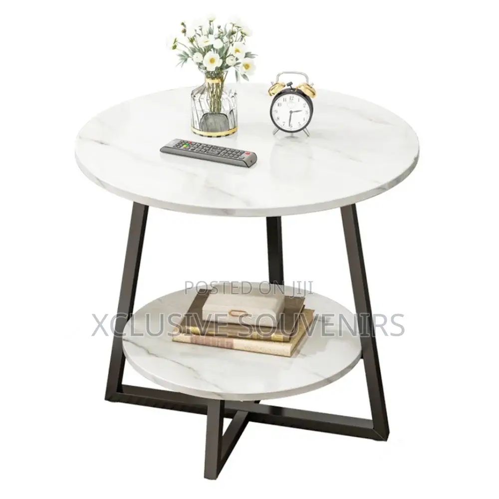 2 Tiers Fashion Coffee Table With Metal Frame