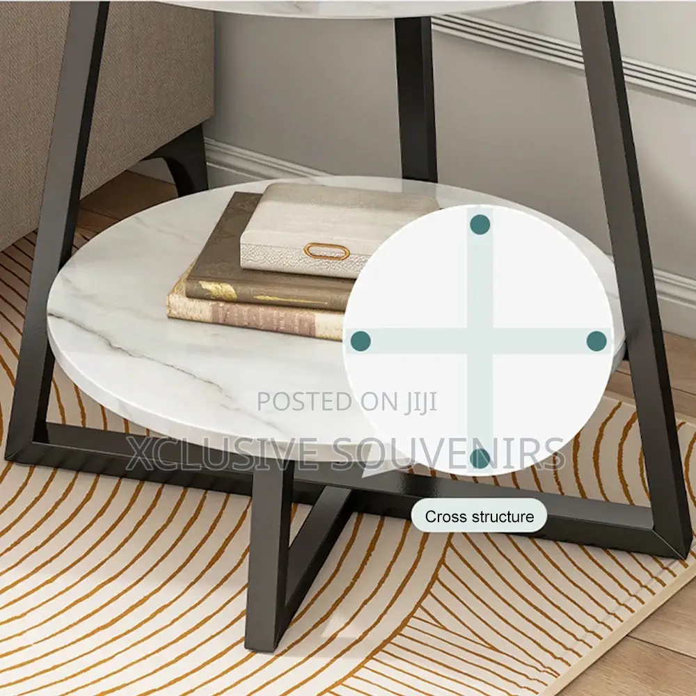 2 Tiers Fashion Coffee Table With Metal Frame