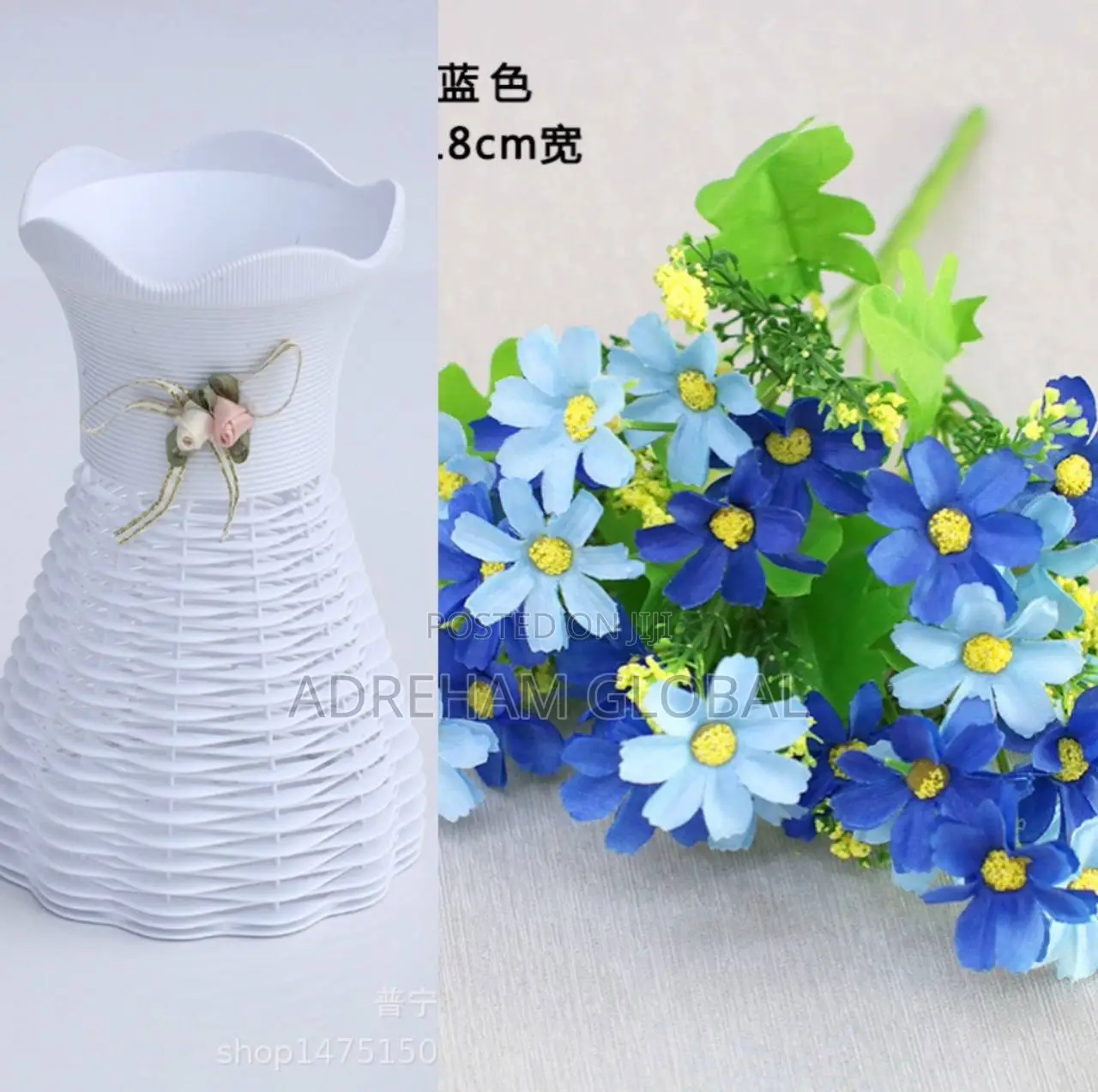 Arike Potted Plant Home and Office Decor With (2) Flowers