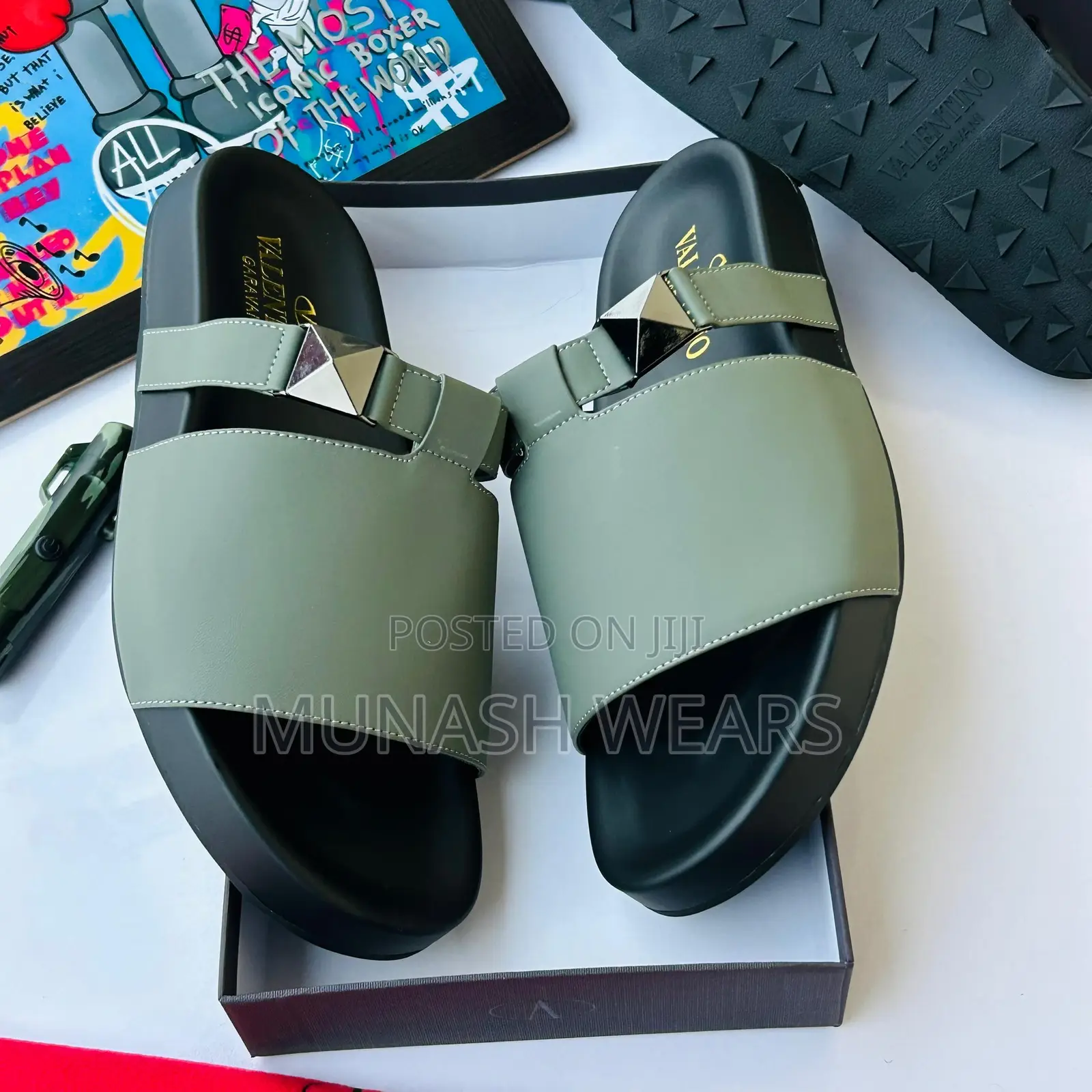 Original Leather Valentino Slippers