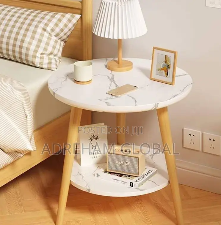 Nordic Double Layer Side Living Room/Bedroom Table/Stool