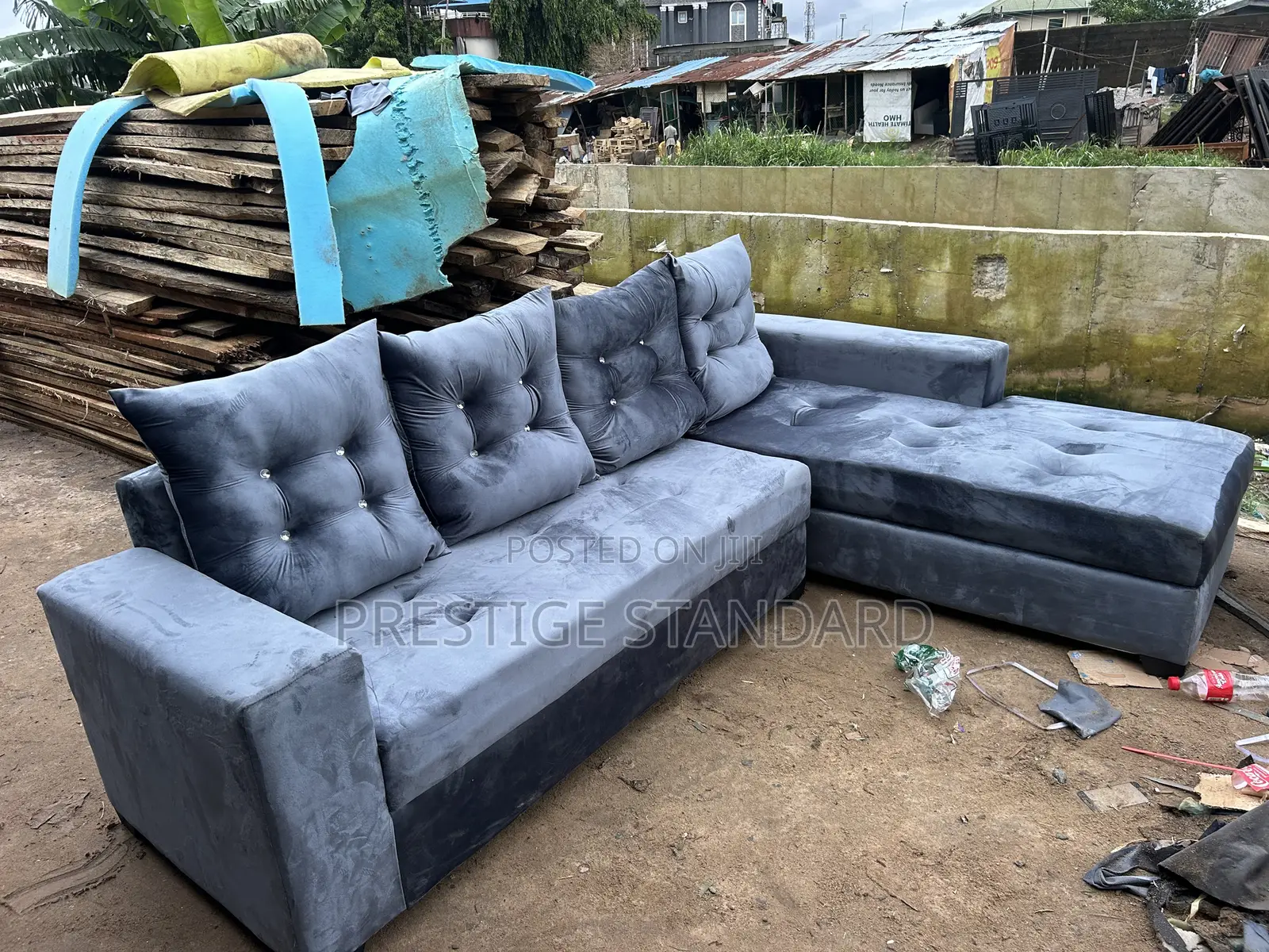 A Standard L Shape Sofa