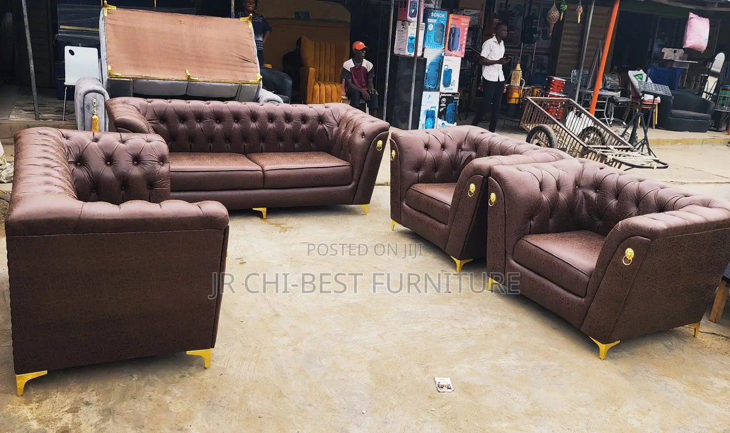 Quality Set of Upholstery Tufted Fabric Sofa | Chairs | Couch
